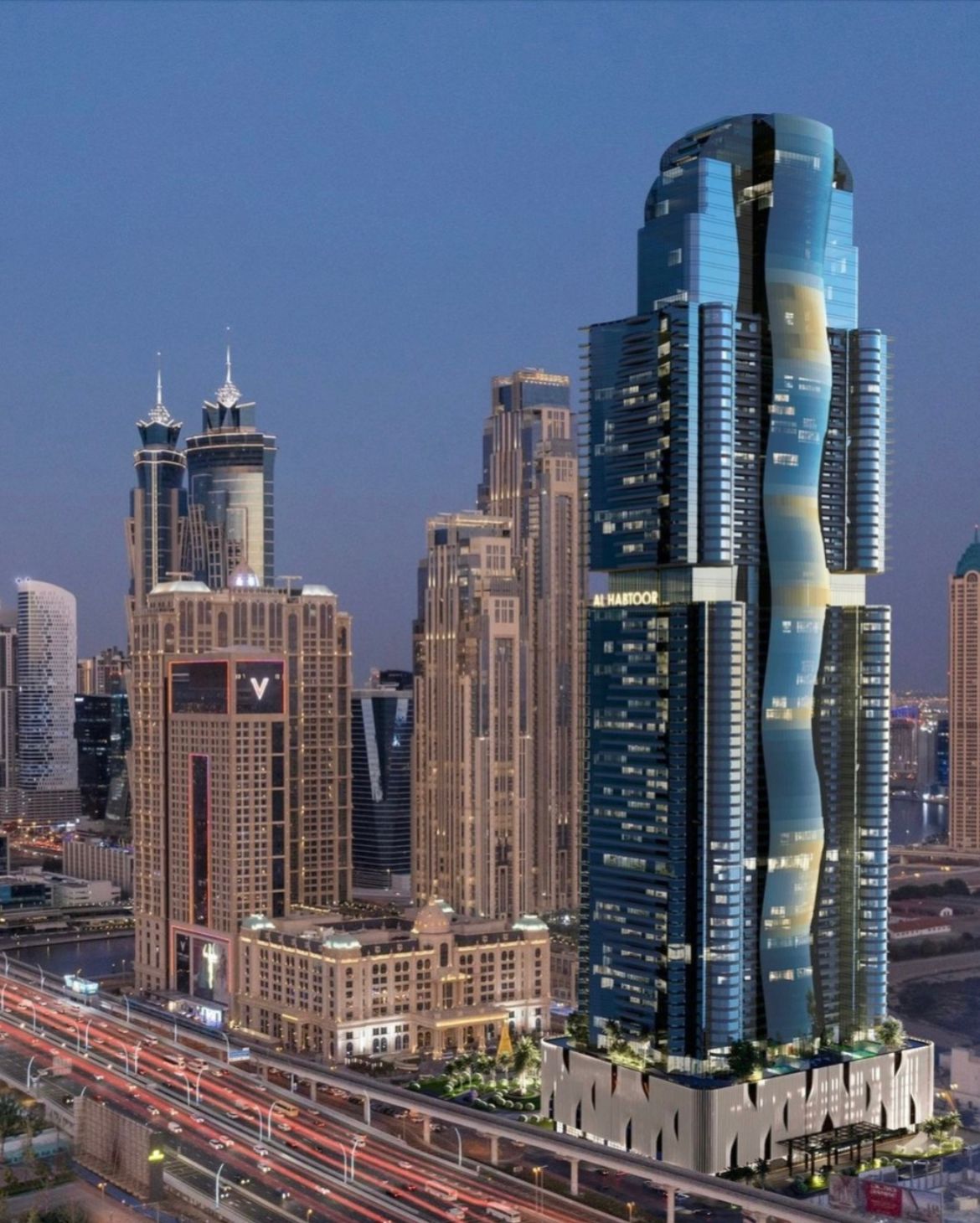 Largest Tower in Sheikh Zayed Road - Habtoor Tower - FreeholDubai